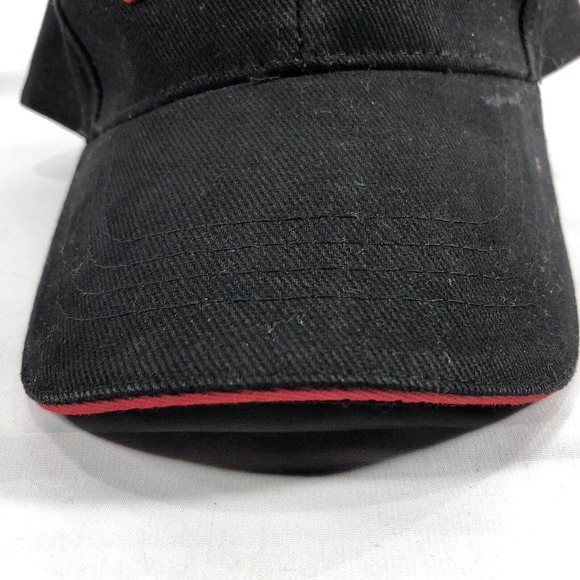 Coast Hat Cap Red Black Adjustable One Size Fits Most Strap Embroidered OSFM - Picture 4 of 12